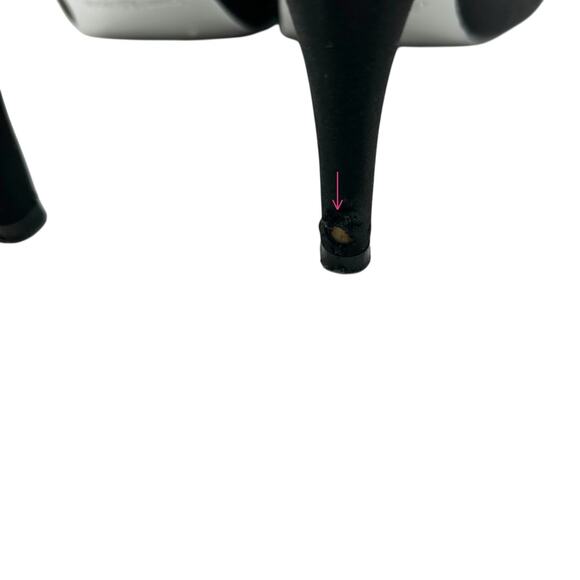 Joanne Mercer Women's Black Peep Toe Stilettoe Heel Pumps Size 10 - Picture 11 of 14